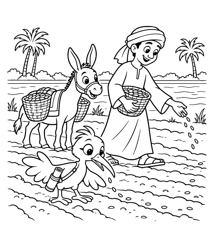 Down on the Farm coloring page