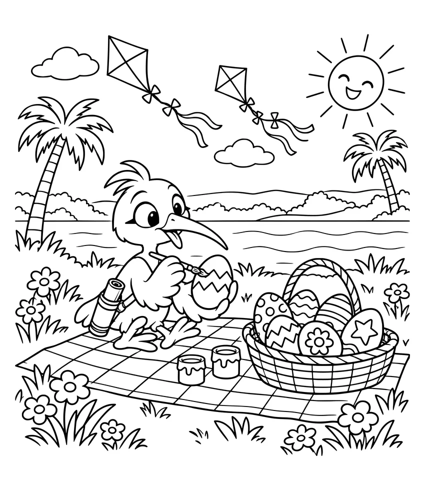 Sham El-Nessim Picnic coloring page